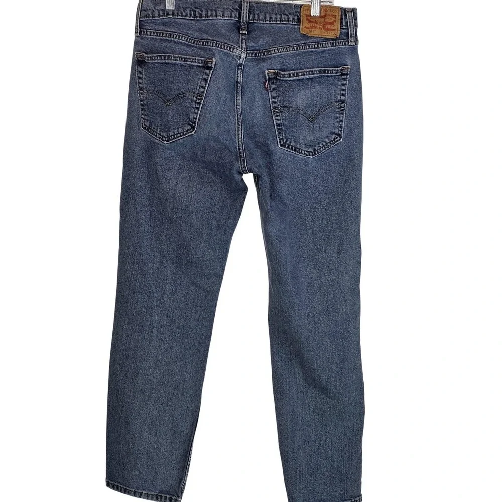 Levi's 541 Jeans Mens 34x31 Blue Medium Wash Regular Straight Leg Stretch Denim - Picture 3 of 11